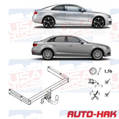Audi A4 B8 A5 8T Invisible Detachable Towbar - EuroFit Towbars & Electrics - eurofittowbars.com.au