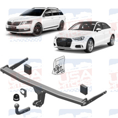 VW Golf Audi A3 Skoda Octavia Fixed Towbar Brink BR-643700 - EuroFit Towbars & Electrics - eurofittowbars.com.au