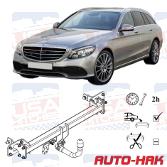 Mercedes C-Class S205 Detachable Invisible Towbar D59V Auto-Hak - EuroFit Towbars & Electrics - eurofittowbars.com.au