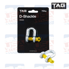 D-Shackle 8mm 200kg Galvanised TAG - EuroFit Towbars & Electrics - eurofittowbars.com.au