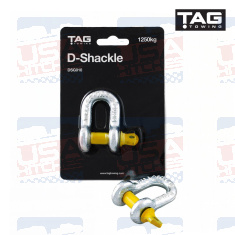 D-Shackle 10mm 1000kg Galvanised TAG - EuroFit Towbars & Electrics - eurofittowbars.com.au