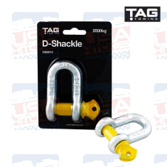 D-Shackle 13mm 2000kg Galvanised TAG - EuroFit Towbars & Electrics - eurofittowbars.com.au