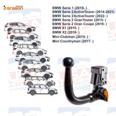 BMW 1 2 X1 X2 MINI Clubman Countryman Detachable Towbar - EuroFit Towbars & Electrics - eurofittowbars.com.au