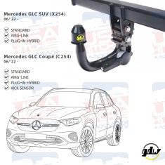 Mercedes GLC Detachable Invisible Towbar AMG OEM 2748T60 - EuroFit Towbars & Electrics - eurofittowbars.com.au