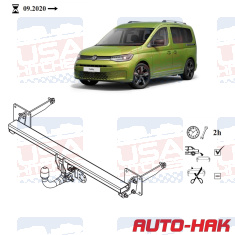 VW Caddy 5 Detachable Towbar - EuroFit Towbars & Electrics - eurofittowbars.com.au