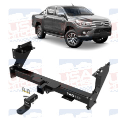 Toyota Hilux Styleside w/Rear Bumper Step Heavy Duty Towbar TAG T7T715 - EuroFit Towbars & Electrics - eurofittowbars.com.au
