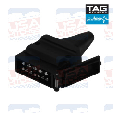 12 Pin flat trailer plug TAG - EuroFit Towbars & Electrics - eurofittowbars.com.au