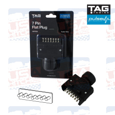 7 Pin flat trailer plug TAG - EuroFit Towbars & Electrics - eurofittowbars.com.au