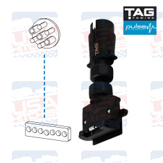Standard trailer adaptor 7 pin large round socket to 7 pin flat plug TAG - EuroFit Towbars & Electrics - eurofittowbars.com.au