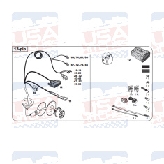 Audi A1 A3 A4 Q3 Tow Bar LED wiring Kit WYR032313R-T trail-tec - EuroFit Towbars & Electrics - eurofittowbars.com.au