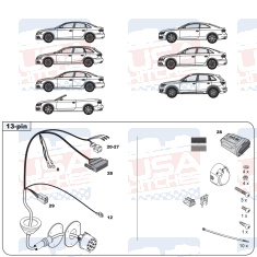Audi A4 A5 Q5 Tow Bar LED wiring Kit WYR032713R-T trail-tec - EuroFit Towbars & Electrics - eurofittowbars.com.au