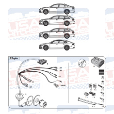 Audi A6 A7 Tow Bar LED wiring Kit WYR033013R-T trail-tec - EuroFit Towbars & Electrics - eurofittowbars.com.au