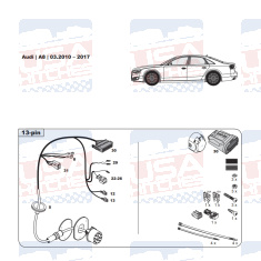 Audi A8 Tow Bar LED wiring Kit WYR033313R-T trail-tec - EuroFit Towbars & Electrics - eurofittowbars.com.au