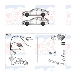 Audi A6 A7 Tow Bar LED wiring Kit WYR033713R-T trail-tec - EuroFit Towbars & Electrics - eurofittowbars.com.au
