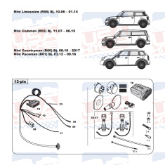 MINI R55 Clubman R56 R60 Countryman R61 Paceman tow bar LED wiring kit WYR042913R-T trail-tec - EuroFit Towbars & Electrics - eurofittowbars.com.au