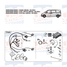 Mercedes VIANO VITO MIXTO W639 tow bar wiring kit WYR231713R trail-tec - EuroFit Towbars & Electrics - eurofittowbars.com.au