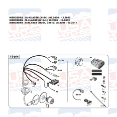 Mercedes GL-Class M-Class R-Class tow bar LED wiring kit WYR232213R-T trail-tec - EuroFit Towbars & Electrics - eurofittowbars.com.au