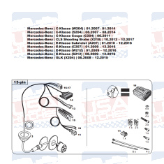 Mercedes C-Class E-Class GLK tow bar LED wiring kit WYR232613R-T trail-tec - EuroFit Towbars & Electrics - eurofittowbars.com.au
