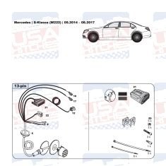Mercedes S-Class W222 tow bar LED wiring kit WYR233113R-T trail-tec - EuroFit Towbars & Electrics - eurofittowbars.com.au