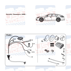 Porsche Panamera tow bar LED wiring kit WYR300113R-T trail-tec - EuroFit Towbars & Electrics - eurofittowbars.com.au