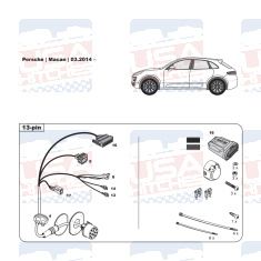 Porsche Macan tow bar LED wiring kit WYR300213R-T trail-tec - EuroFit Towbars & Electrics - eurofittowbars.com.au