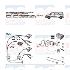 Mercedes Citan W415 tow bar LED wiring kit WYR322613R trail-tec - EuroFit Towbars & Electrics - eurofittowbars.com.au