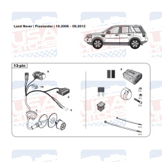 Land Rover Freelander 2 Towbar LED wiring kit WYR330413R-T trail-tec