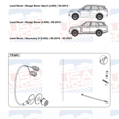 Land Rover Discovery V L462 Range Rover L405 Range Rover Sport L494 tow bar LED wiring kit WYR330713R trail-tec - EuroFit Towbars & Electrics - eurofittowbars.com.au