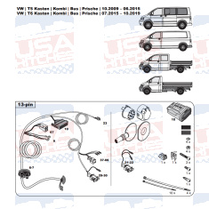 VW T5 T6 tow bar LED wiring kit WYR423513R-T trail-tec - EuroFit Towbars & Electrics - eurofittowbars.com.au
