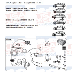Skoda Fabia Roomster tow bar LED wiring kit WYR423613R-T trail-tec - EuroFit Towbars & Electrics - eurofittowbars.com.au