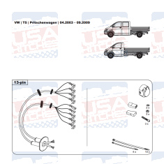VW T5 tow bar wiring kit WYR423813R trail-tec - EuroFit Towbars & Electrics - eurofittowbars.com.au