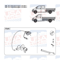 VW T5 T6 tow bar wiring kit WYR424213R trail-tec - EuroFit Towbars & Electrics - eurofittowbars.com.au