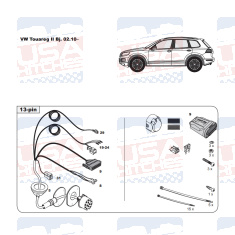 Volkswagen Touareg Tow Bar LED Wiring Kit WYR424613R-T trail-tec - EuroFit Towbars & Electrics - eurofittowbars.com.au