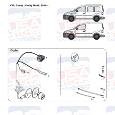 VW Caddy IV tow bar wiring kit WYR424813R trail-tec - EuroFit Towbars & Electrics - eurofittowbars.com.au