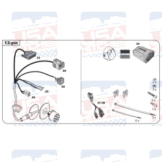 Audi A3 VW Golf 7 Skoda Octavia 3 Tow Bar LED wiring Kit WYR425013R-T trail-tec - EuroFit Towbars & Electrics - eurofittowbars.com.au