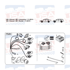 VW Passat B8 tow bar LED wiring kit WYR425313R trail-tec - EuroFit Towbars & Electrics - eurofittowbars.com.au