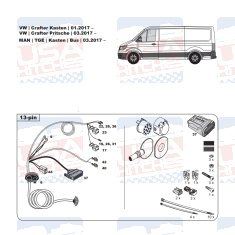VW Crafter tow bar LED wiring kit WYR426113R-T trail-tec - EuroFit Towbars & Electrics - eurofittowbars.com.au
