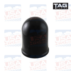 50mm Tow ball black cover with spring clip TAG - EuroFit Towbars & Electrics - eurofittowbars.com.au
